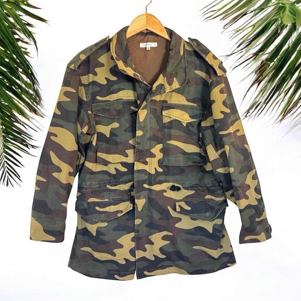 MOUSSY Camo Utility Jacket w/ Hidden Hood – Fits Women’s M–L